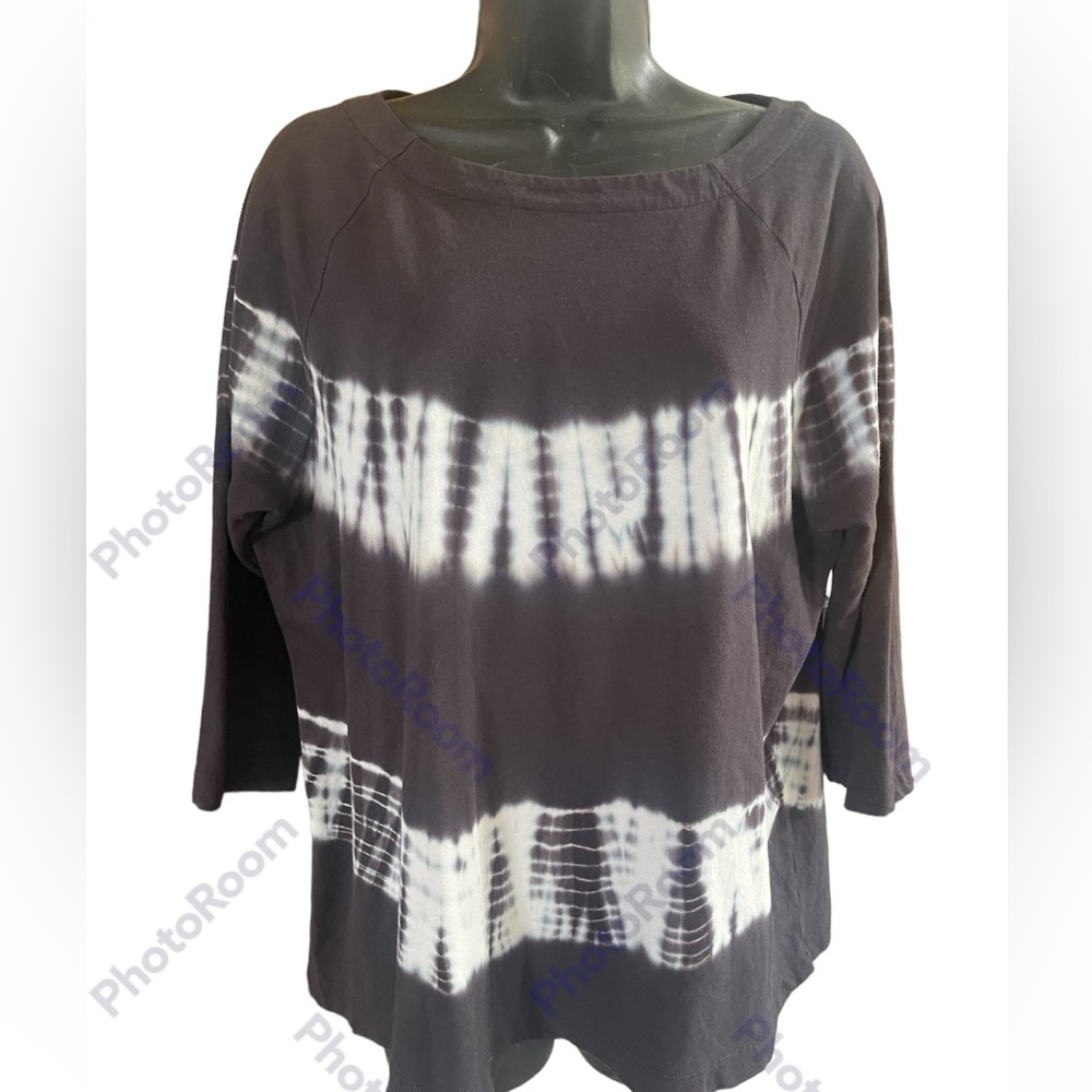 Pure Jill Shirt Women's S Black
Tie Dye Tunic 3/4 Sleeve Organic